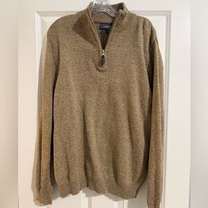 Croft & Barrow Men's Brown Zip-Up Sweater